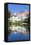 Old Town with Holderlinturm Tower and Stiftskirche Church Reflecting in the Neckar River-Markus-Framed Stretched Canvas