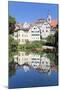 Old Town with Holderlinturm Tower and Stiftskirche Church Reflecting in the Neckar River-Markus-Mounted Photographic Print