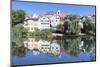 Old Town with Holderlinturm Tower and Stiftskirche Church Reflecting in the Neckar River-Markus-Mounted Photographic Print