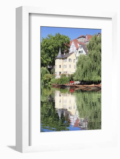 Old Town with Holderlinturm Tower Reflected in the Neckar River-Markus-Framed Photographic Print