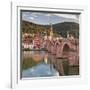 Old town with Karl-Theodor-Bridge (Old Bridge), Gate and Heilig Geist Church, Neckar River, Heidelb-Markus Lange-Framed Photographic Print