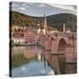 Old town with Karl-Theodor-Bridge (Old Bridge), Gate and Heilig Geist Church, Neckar River, Heidelb-Markus Lange-Stretched Canvas