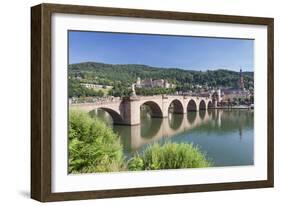 Old town with Karl-Theodor-Bridge (Old Bridge), Heilig Geist Church and Castle, Germany-Markus Lange-Framed Photographic Print