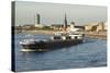 Old Town with Lambertus Church and Schlossturm Tower Along the Rheinpromenade-Markus Lange-Stretched Canvas