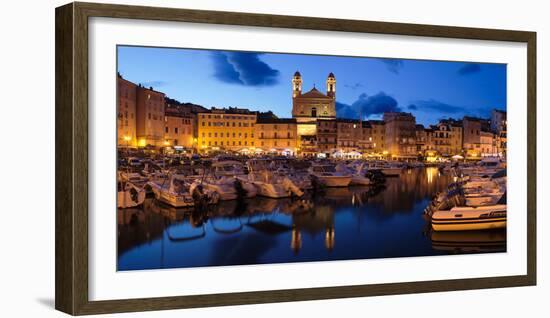 Old Town with Old Harbor and Eglise Saint-Jean-Baptiste De Bastia-null-Framed Photographic Print