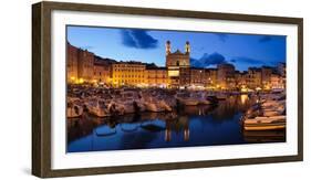 Old Town with Old Harbor and Eglise Saint-Jean-Baptiste De Bastia-null-Framed Photographic Print