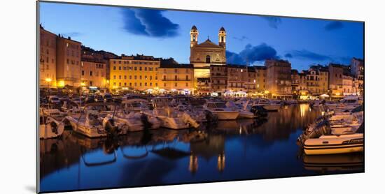 Old Town with Old Harbor and Eglise Saint-Jean-Baptiste De Bastia-null-Mounted Photographic Print