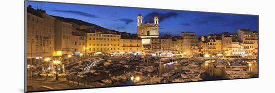 Old Town with Old Harbour and Jean Baptiste Church, Bastia, Corsica, France, Mediterranean, Europe-Markus Lange-Mounted Photographic Print