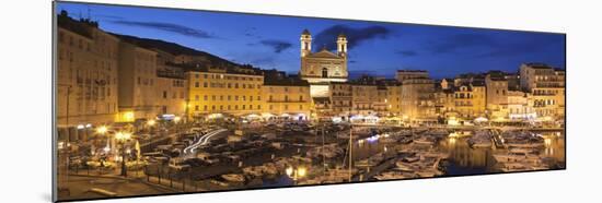 Old Town with Old Harbour and Jean Baptiste Church, Bastia, Corsica, France, Mediterranean, Europe-Markus Lange-Mounted Photographic Print