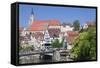 Old Town with Stiftskirche Church and the Neckar River-Markus-Framed Stretched Canvas