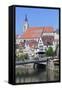 Old Town with Stiftskirche Church and the Neckar River-Markus-Framed Stretched Canvas