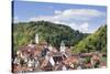 Old Town with Stiftskirche Heilig Kreuz Collegiate Church, Horb Am Neckar, Black Forest-Marcus Lange-Stretched Canvas