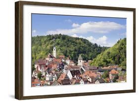 Old Town with Stiftskirche Heilig Kreuz Collegiate Church, Horb Am Neckar, Black Forest-Marcus Lange-Framed Photographic Print