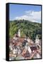 Old Town with Stiftskirche Heilig Kreuz Collegiate Church, Horb Am Neckar, Black Forest-Marcus Lange-Framed Stretched Canvas