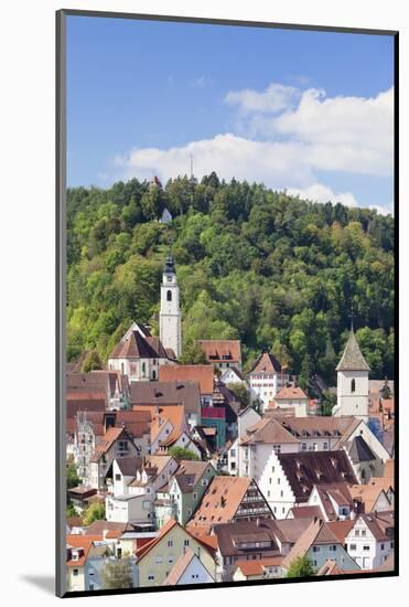 Old Town with Stiftskirche Heilig Kreuz Collegiate Church, Horb Am Neckar, Black Forest-Marcus Lange-Mounted Photographic Print