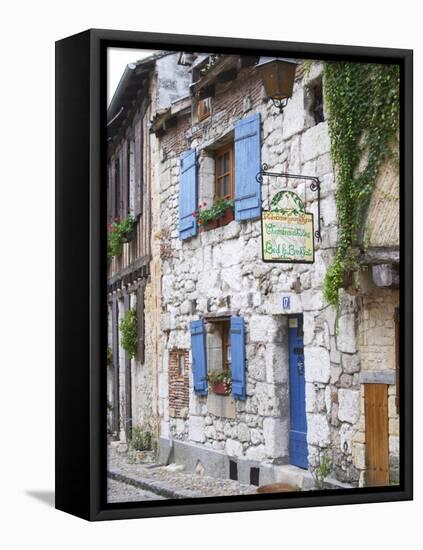 Old Town with Stone Houses, Le Colombier De Grando, Place De La Myrpe-Per Karlsson-Framed Stretched Canvas