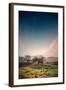 Old Tractor and Morning Hills, Petaluma Farming, Sonoma County-Vincent James-Framed Photographic Print