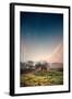 Old Tractor and Morning Hills, Petaluma Farming, Sonoma County-Vincent James-Framed Photographic Print