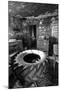 Old Tractor Tyre in a Derelict Kitchen-Rip Smith-Mounted Photographic Print