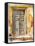 Old Traditional Greek Doors - Artwork In Painting Style-Maugli-l-Framed Stretched Canvas