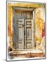 Old Traditional Greek Doors - Artwork In Painting Style-Maugli-l-Mounted Art Print