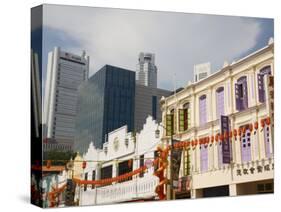 Old Traditional Shophouses, Chinatown, Outram, Singapore, Southeast Asia-Pearl Bucknall-Stretched Canvas
