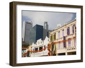 Old Traditional Shophouses, Chinatown, Outram, Singapore, Southeast Asia-Pearl Bucknall-Framed Photographic Print