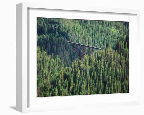 Old Train Trestle, Hiawatha Bike Trail, Idaho, USA-Brent Bergherm-Framed Photographic Print