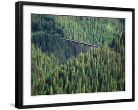 Old Train Trestle, Hiawatha Bike Trail, Idaho, USA-Brent Bergherm-Framed Photographic Print