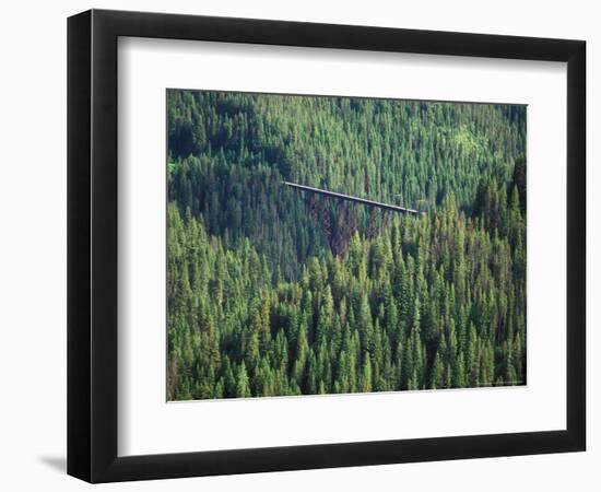 Old Train Trestle, Hiawatha Bike Trail, Idaho, USA-Brent Bergherm-Framed Photographic Print