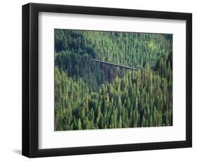 Old Train Trestle, Hiawatha Bike Trail, Idaho, USA-Brent Bergherm-Framed Photographic Print