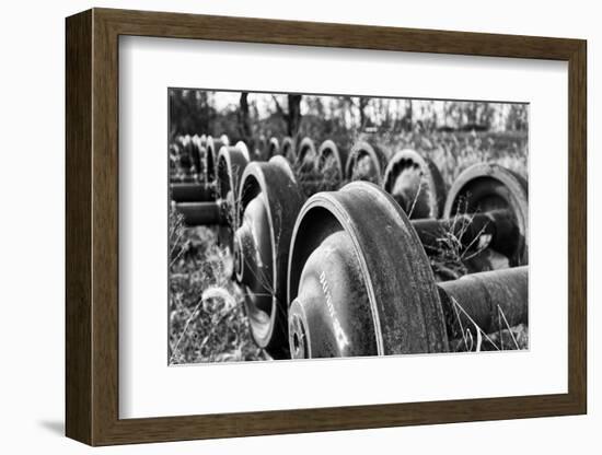 Old Train Wheels-George Oze-Framed Photographic Print