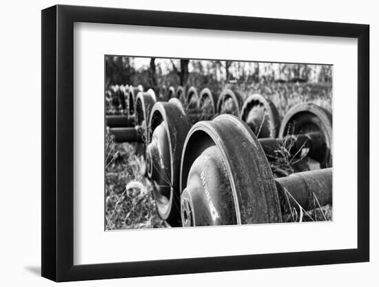 Old Train Wheels-George Oze-Framed Photographic Print