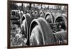 Old Train Wheels-George Oze-Framed Photographic Print