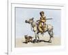 Old Trapper in the American West, 1800s-null-Framed Giclee Print