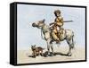Old Trapper in the American West, 1800s-null-Framed Stretched Canvas