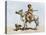 Old Trapper in the American West, 1800s-null-Stretched Canvas