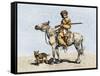 Old Trapper in the American West, 1800s-null-Framed Stretched Canvas