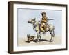 Old Trapper in the American West, 1800s-null-Framed Giclee Print