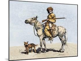 Old Trapper in the American West, 1800s-null-Mounted Giclee Print