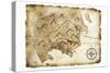 Old Treasure Map-TaiChesco-Stretched Canvas