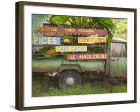 Old Truck with Spice Signs, Basse-Terre, Guadaloupe, Caribbean-Walter Bibikow-Framed Photographic Print