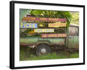 Old Truck with Spice Signs, Basse-Terre, Guadaloupe, Caribbean-Walter Bibikow-Framed Photographic Print