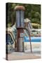 Old Trucks and Antique Gas Pump, Hennigar's Gas Station, Palouse Region of Eastern Washington-Adam Jones-Stretched Canvas