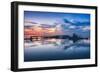 Old Tugboat and Pier at Sunset, San Pablo Bay-null-Framed Photographic Print