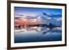 Old Tugboat and Pier at Sunset, San Pablo Bay-null-Framed Photographic Print