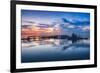 Old Tugboat and Pier at Sunset, San Pablo Bay-null-Framed Photographic Print