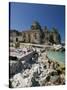 Old Tuna Factory, Tonnara Scopello, Scopello, Sicily, Italy-Walter Bibikow-Stretched Canvas