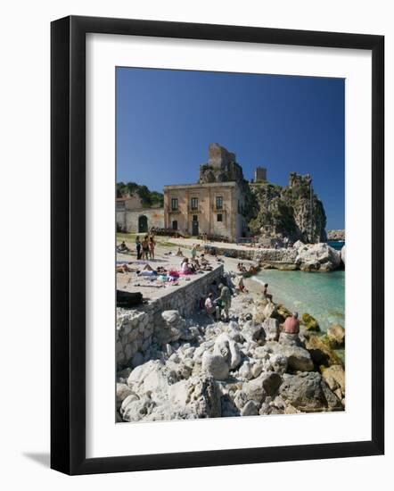 Old Tuna Factory, Tonnara Scopello, Scopello, Sicily, Italy-Walter Bibikow-Framed Photographic Print