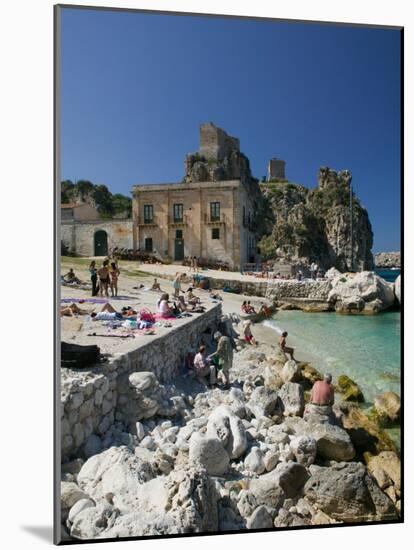 Old Tuna Factory, Tonnara Scopello, Scopello, Sicily, Italy-Walter Bibikow-Mounted Photographic Print